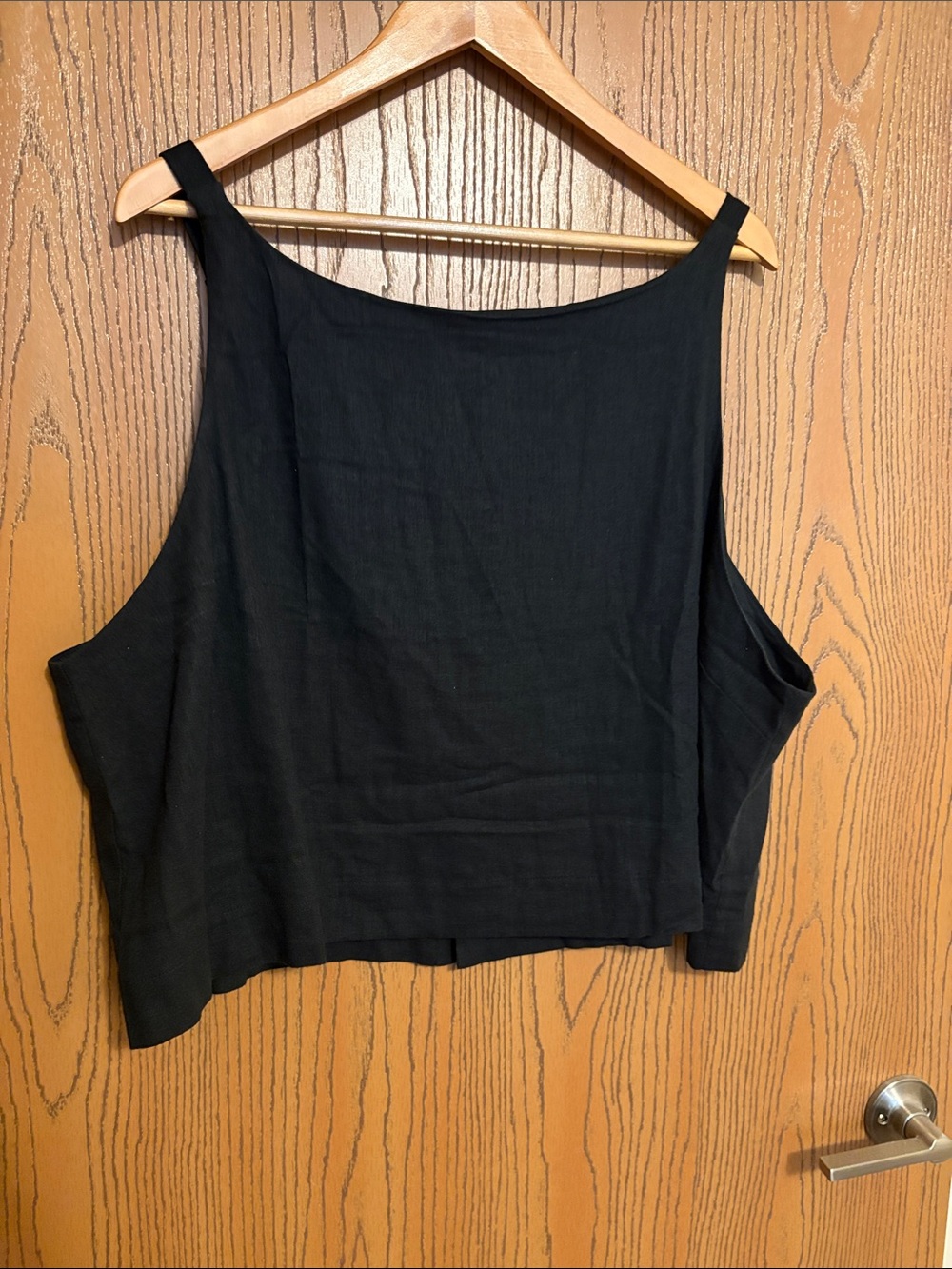 Matching black linen set